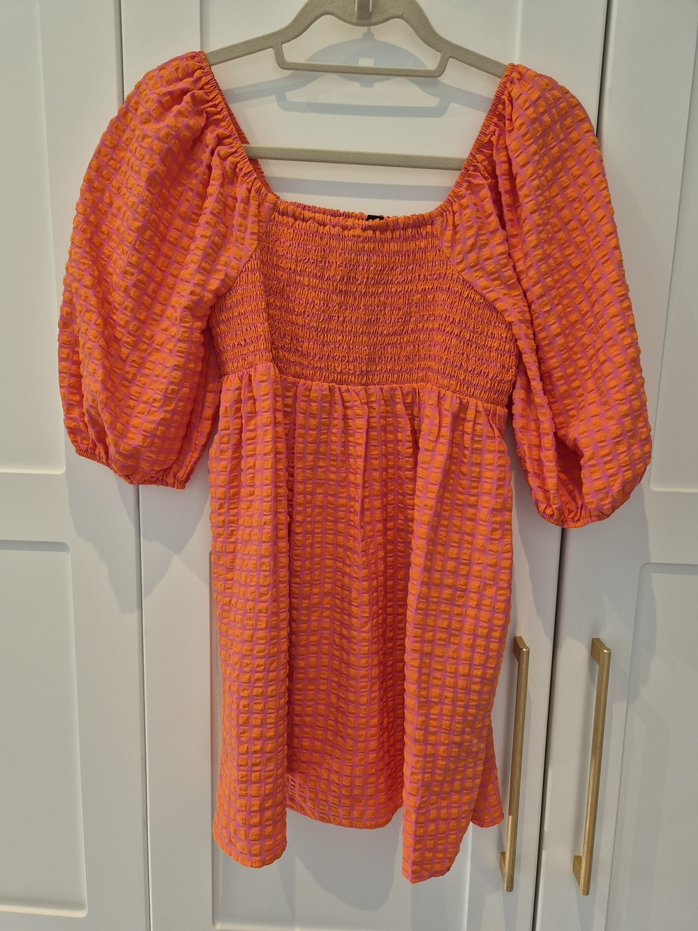 Nobody's Child Smocked Puff Sleeve Dress